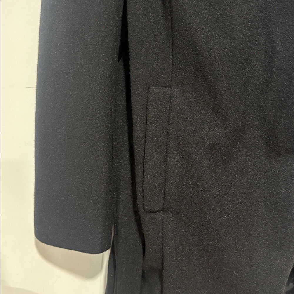 Love Tree Black Soft Knit Trench Cardigan Winter Wrap Coat Size Medium - Picture 5 of 11